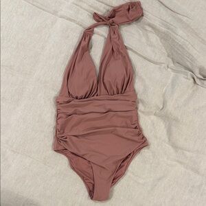 Cupshe One Piece Swimsuit in Dusty Rose